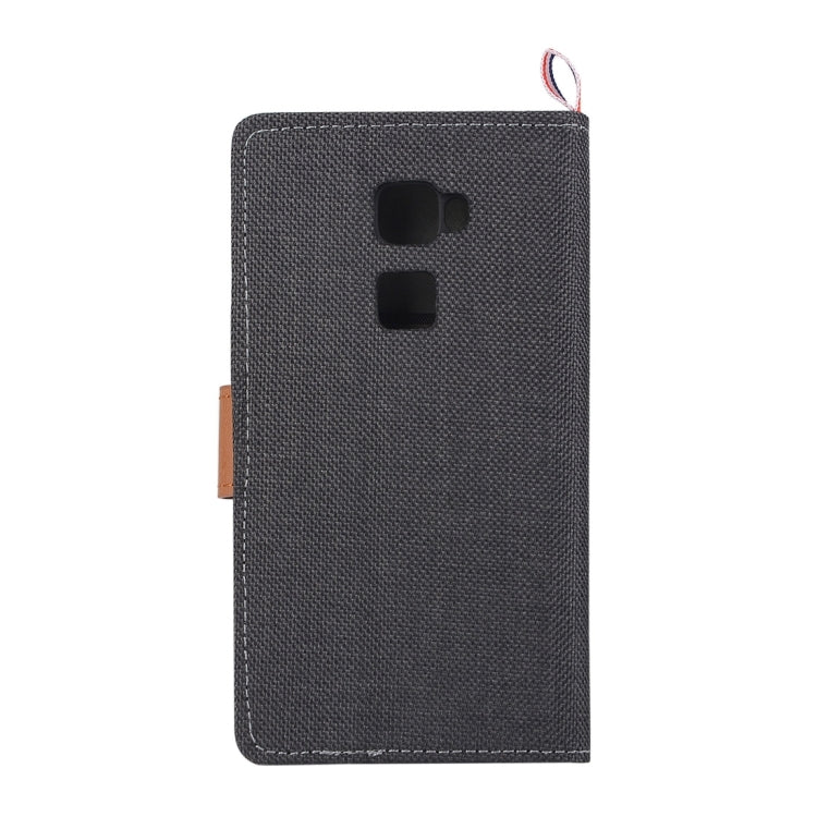 For Huawei Mate S Denim Texture Horizontal Flip Leather Case with Magnetic Snap & Card Slots & Holder & Sling