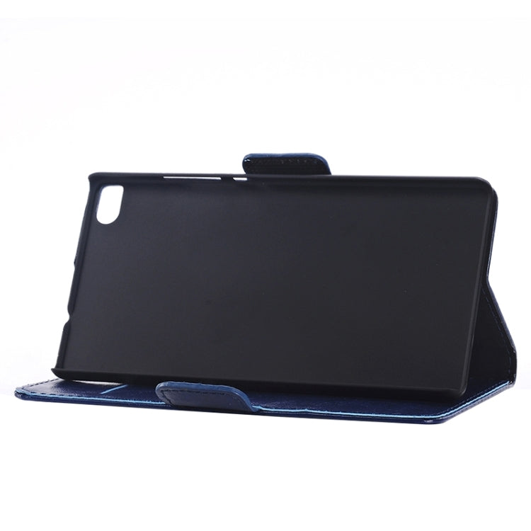 Oil Skin Texture Leather Case with Holder & Card Slots & Wallet for Huawei P8