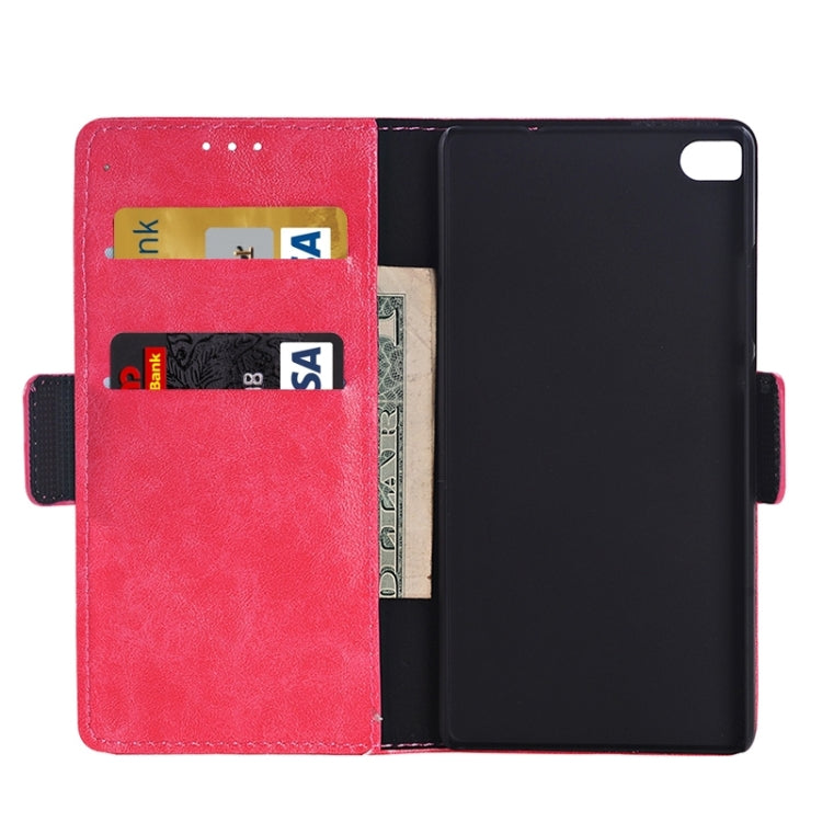 Oil Skin Texture Leather Case with Holder & Card Slots & Wallet for Huawei P8