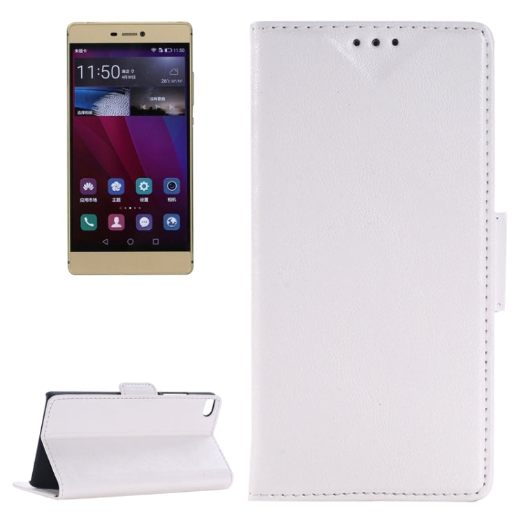 Oil Skin Texture Leather Case with Holder & Card Slots & Wallet for Huawei P8