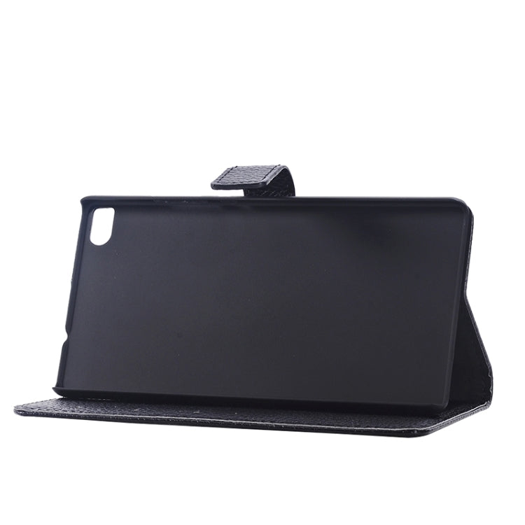 Litchi Texture Leather Case with Holder & Card Slots & Wallet for Huawei P8