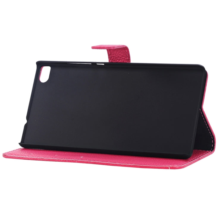 Litchi Texture Leather Case with Holder & Card Slots & Wallet for Huawei P8