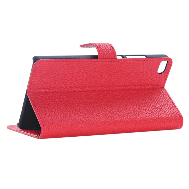 Litchi Texture Leather Case with Holder & Card Slots & Wallet for Huawei P8