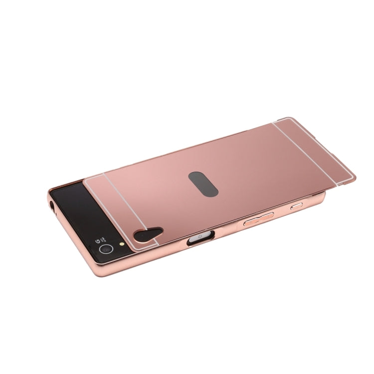Fashionable Electroplating Push Pull Back Shell Cover + Metal Bumper Frame for Sony Xperia Z1 / L39