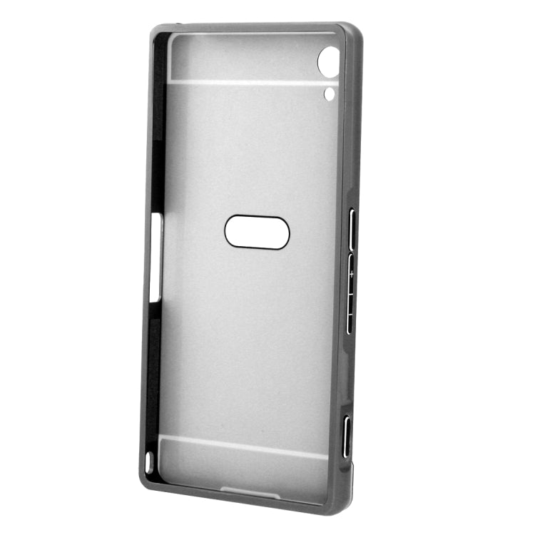 Fashionable Electroplating Mirror Push Pull Back Shell Cover + Metal Bumper Frame for Sony Xperia Z2 / L50