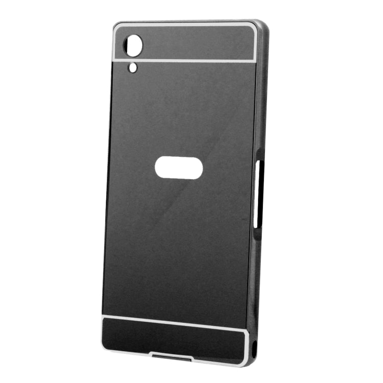 Fashionable Electroplating Mirror Push Pull Back Shell Cover + Metal Bumper Frame for Sony Xperia Z2 / L50