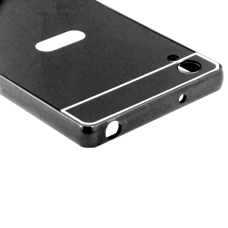 Fashionable Electroplating Mirror Push Pull Back Shell Cover + Metal Bumper Frame for Sony Xperia Z2 / L50