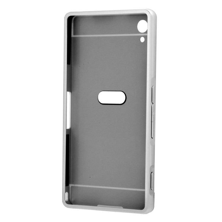 Fashionable Electroplating Mirror Push Pull Back Shell Cover + Metal Bumper Frame for Sony Xperia Z2 / L50