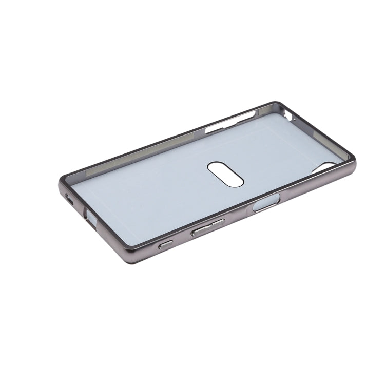 Fashionable Electroplating Push Pull Back Shell Cover + Metal Bumper Frame for Sony Xperia Z3+ / Z4
