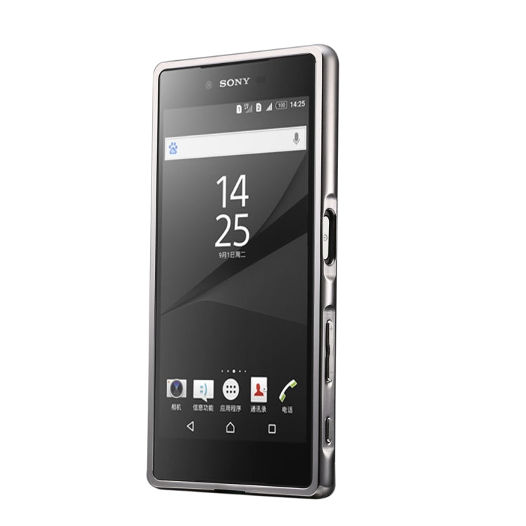 Fashionable Electroplating Push Pull Back Shell Cover + Metal Bumper Frame for Sony Xperia Z5