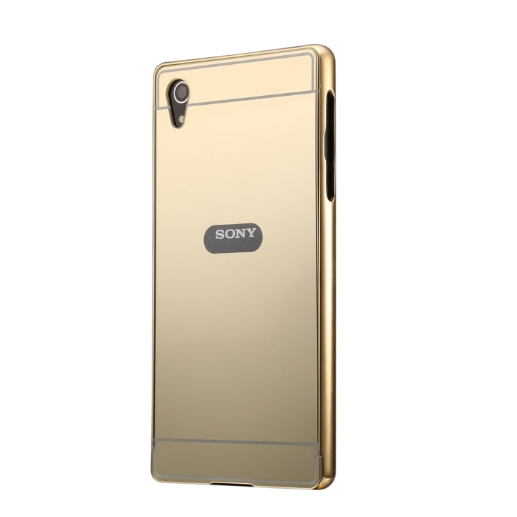 Fashionable Electroplating Push Pull Back Shell Cover + Metal Bumper Frame for Sony Xperia Z5