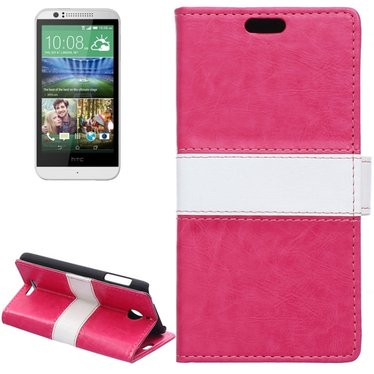 For HTC Desire 510 Crazy Horse Texture Color Matching Flip Leather Case with Holder & Card Slots & Wallet