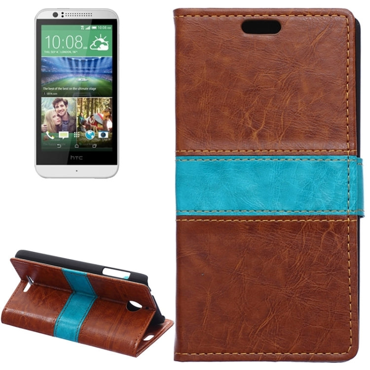 For HTC Desire 510 Crazy Horse Texture Color Matching Flip Leather Case with Holder & Card Slots & Wallet