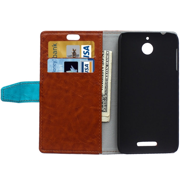 For HTC Desire 510 Crazy Horse Texture Color Matching Flip Leather Case with Holder & Card Slots & Wallet
