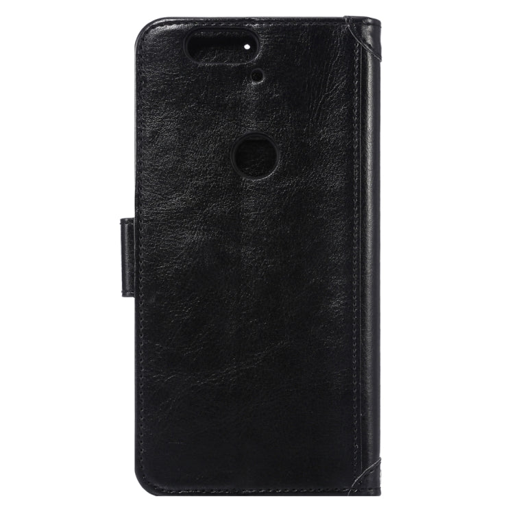 Crazy Horse Texture Horizontal Flip Magnetic Snap Leather Case with Adjustable Holder & Card Slots & Photo Frame & Wallet & Lanyard for Google Nexus 6P