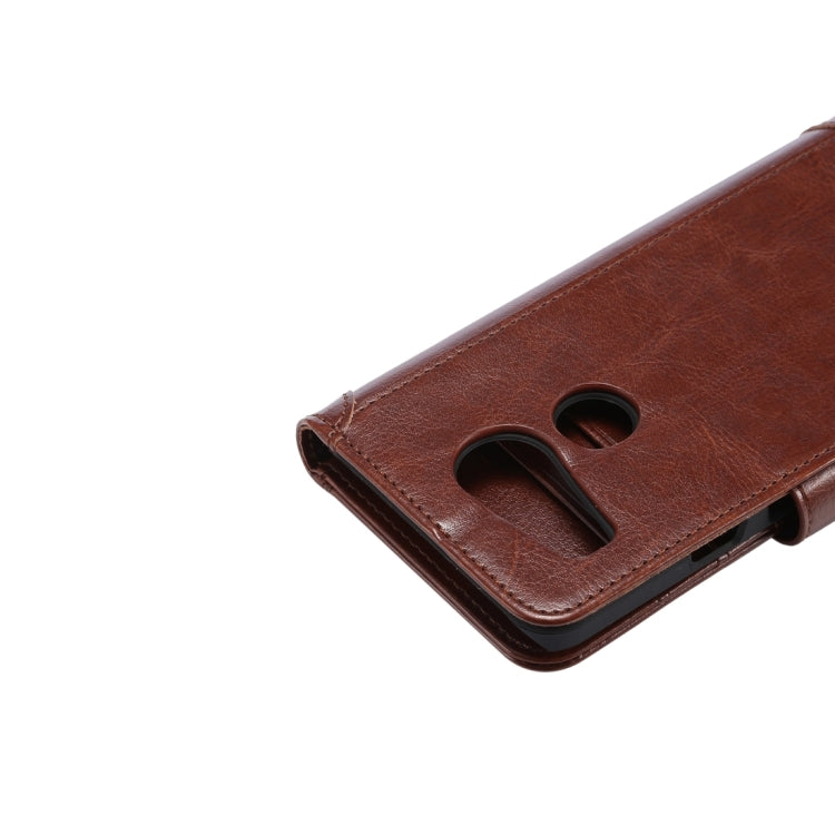 Crazy Horse Texture Horizontal Flip Magnetic Snap Leather Case with Adjustable Holder & Card Slots & Photo Frame & Wallet & Lanyard for Google Nexus 5X