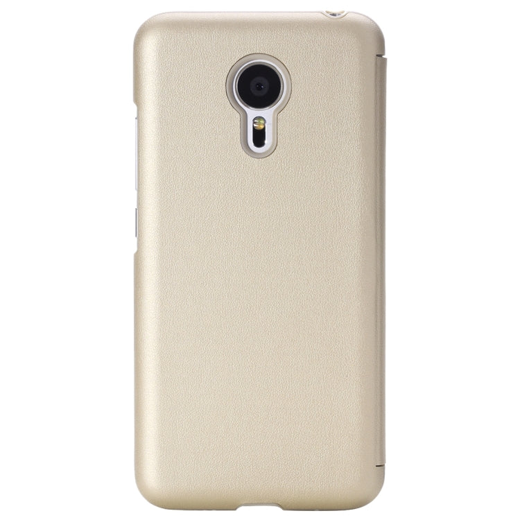 Rock Touch Series Fashionable Business Style Horizontal Flip Leather Case with Intelligent Window and Sleep / Wake-up Function for Meizu MX5