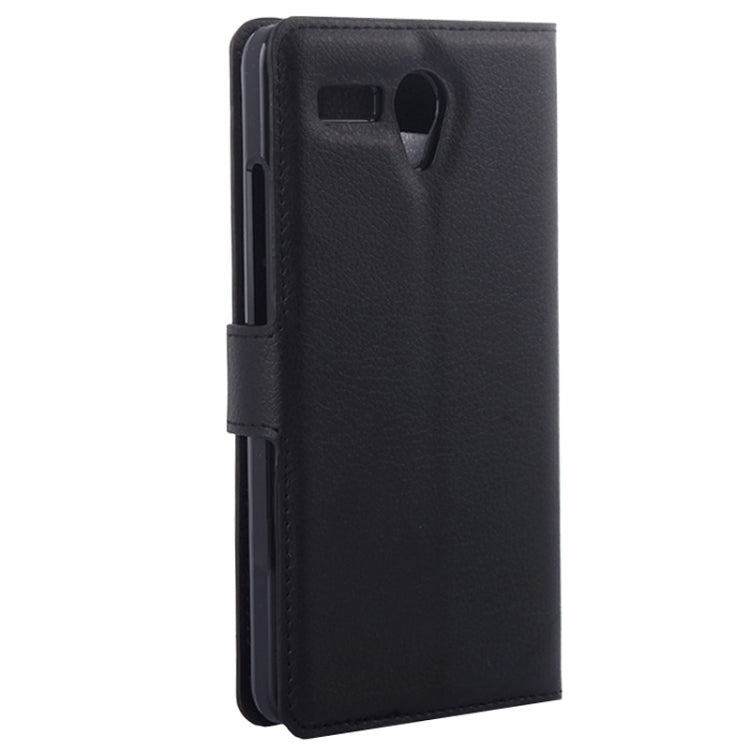 Litchi Texture Flip Leather Case with Holder & Card Slots & Wallet for Lenovo A616