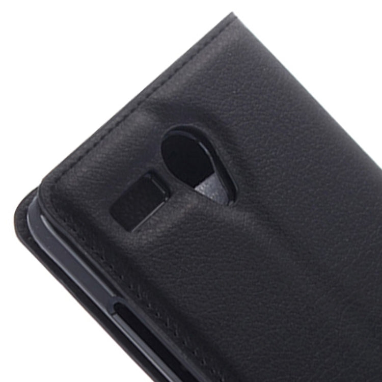 Litchi Texture Flip Leather Case with Holder & Card Slots & Wallet for Lenovo A616