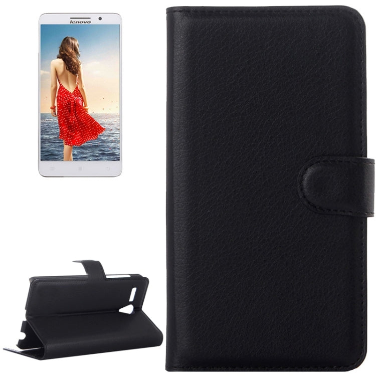 Litchi Texture Flip Leather Case with Holder & Card Slots & Wallet for Lenovo A616