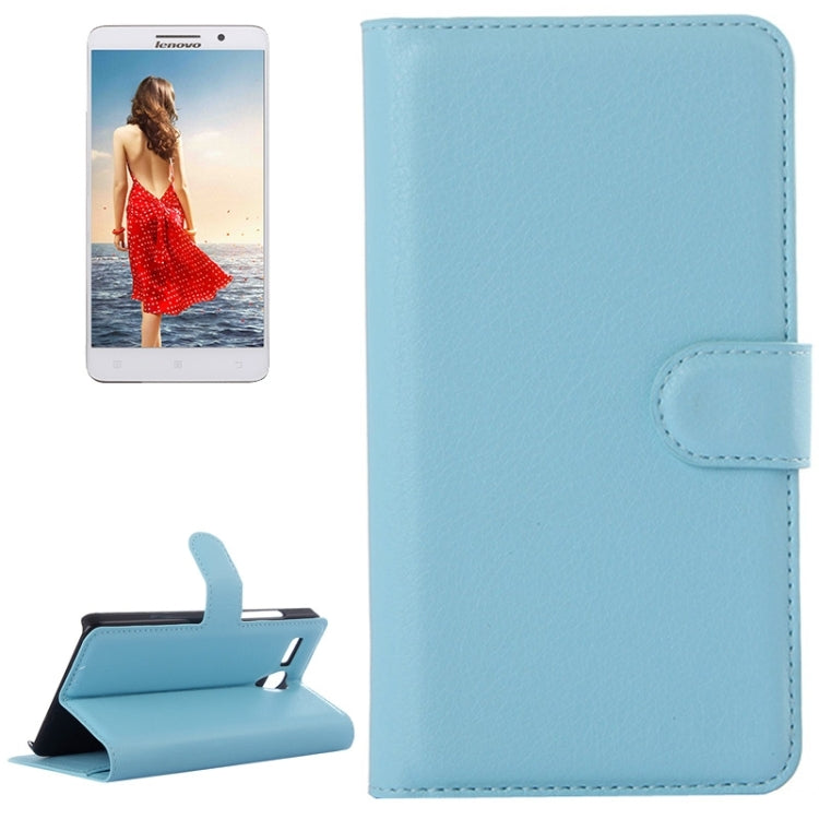 Litchi Texture Flip Leather Case with Holder & Card Slots & Wallet for Lenovo A616