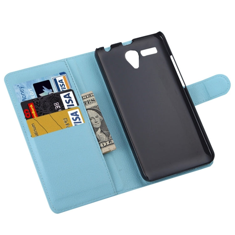 Litchi Texture Flip Leather Case with Holder & Card Slots & Wallet for Lenovo A616