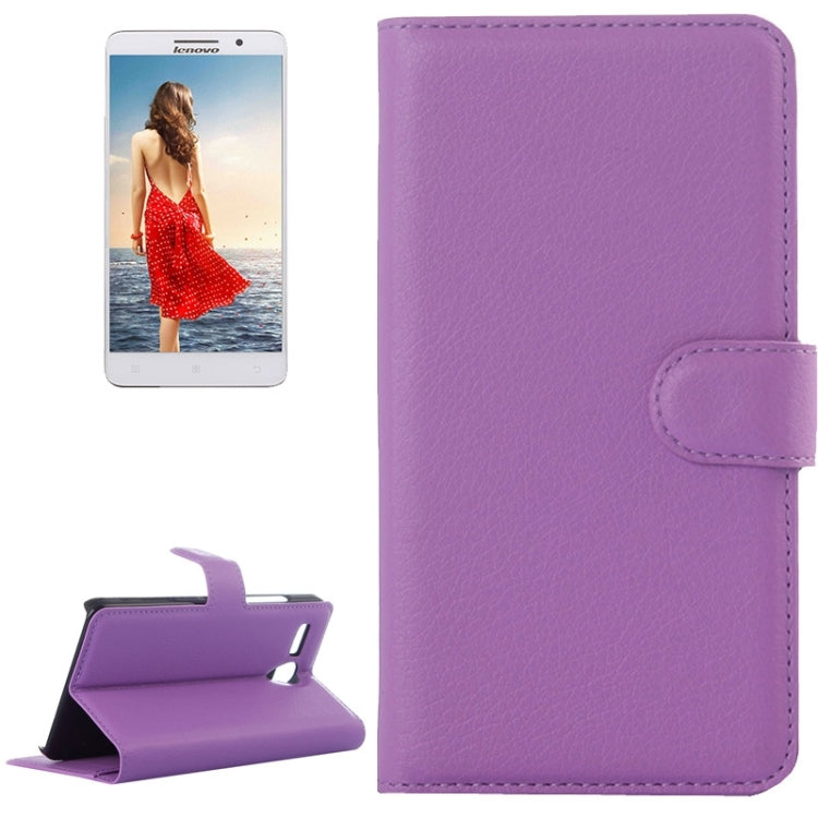 Litchi Texture Flip Leather Case with Holder & Card Slots & Wallet for Lenovo A616