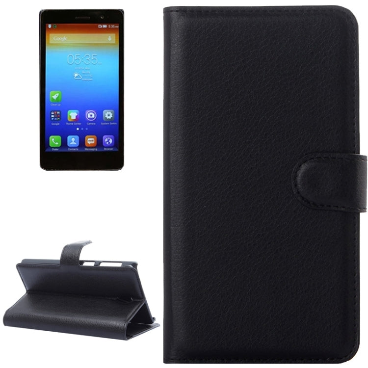 Litchi Texture Flip Leather Case with Holder & Card Slots & Wallet for Lenovo S860