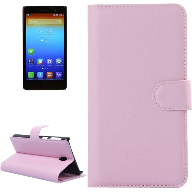 Litchi Texture Flip Leather Case with Holder & Card Slots & Wallet for Lenovo S860