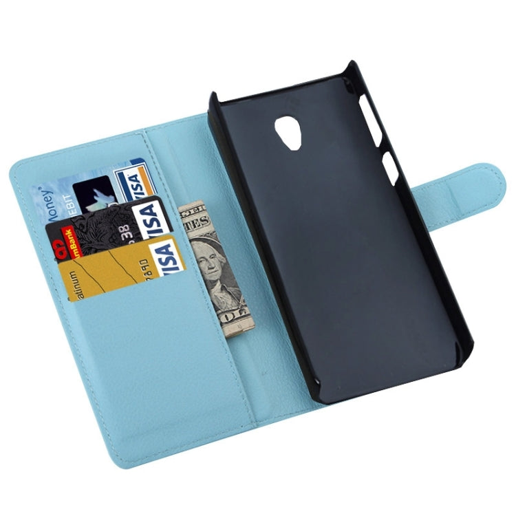 Litchi Texture Flip Leather Case with Holder & Card Slots & Wallet for Lenovo S860