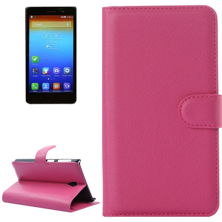 Litchi Texture Flip Leather Case with Holder & Card Slots & Wallet for Lenovo S860