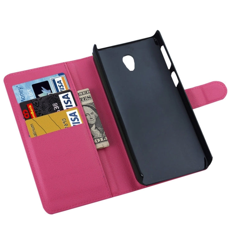Litchi Texture Flip Leather Case with Holder & Card Slots & Wallet for Lenovo S860