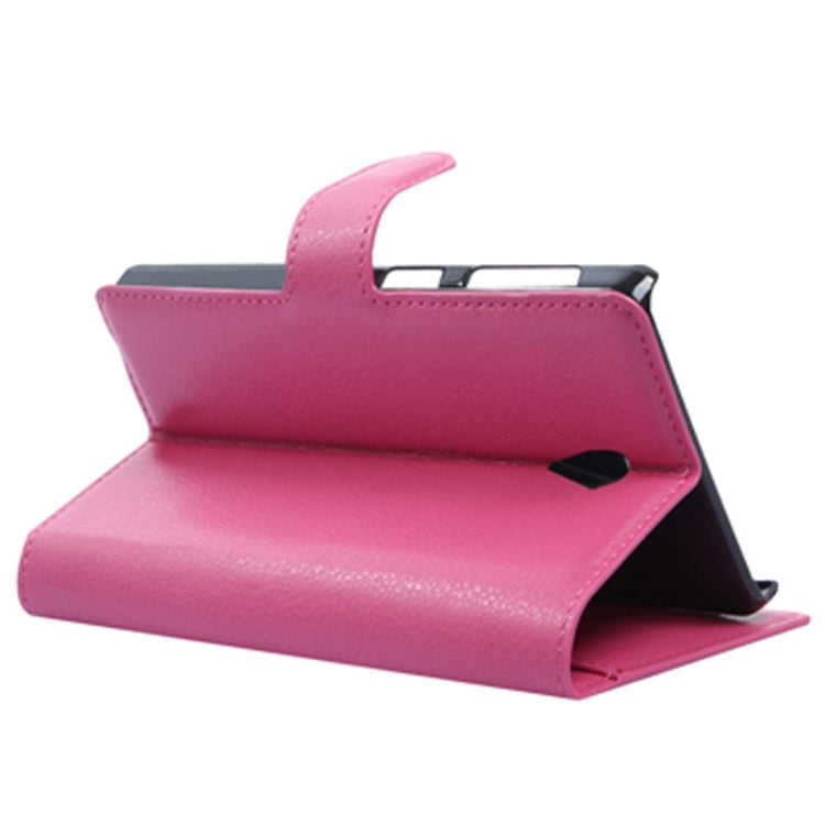 Litchi Texture Flip Leather Case with Holder & Card Slots & Wallet for Lenovo S860