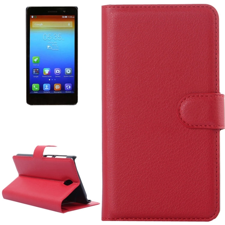 Litchi Texture Flip Leather Case with Holder & Card Slots & Wallet for Lenovo S860