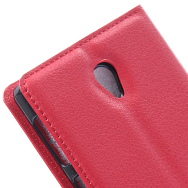 Litchi Texture Flip Leather Case with Holder & Card Slots & Wallet for Lenovo S860