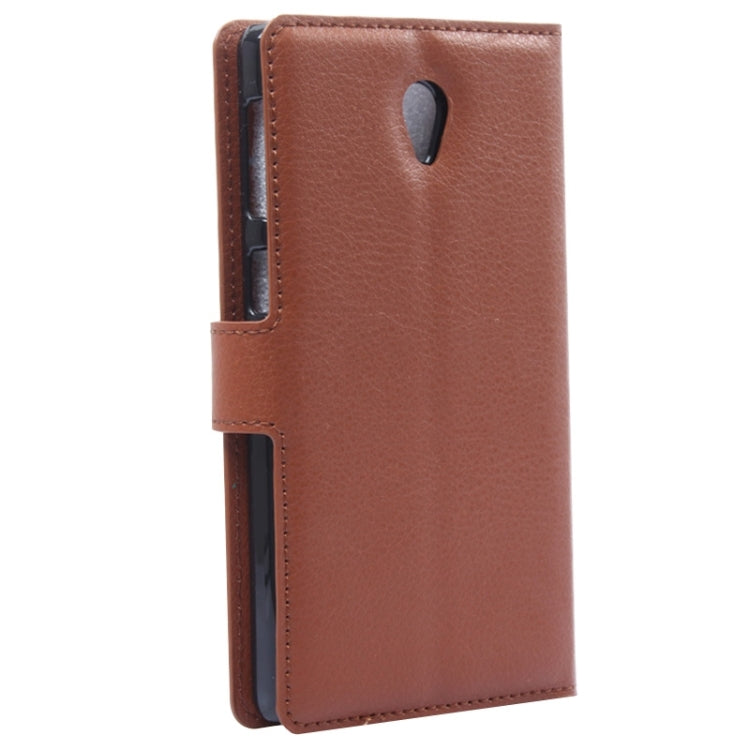 Litchi Texture Flip Leather Case with Holder & Card Slots & Wallet for Lenovo S860
