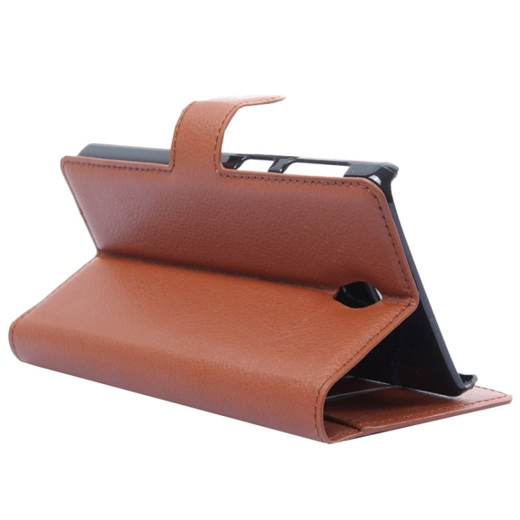 Litchi Texture Flip Leather Case with Holder & Card Slots & Wallet for Lenovo S860