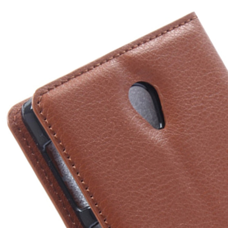 Litchi Texture Flip Leather Case with Holder & Card Slots & Wallet for Lenovo S860