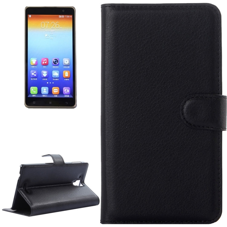Litchi Texture Flip Leather Case with Holder & Card Slots & Wallet for Lenovo Gold Warrior S8 / S898