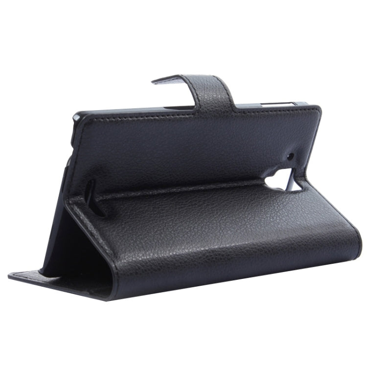 Litchi Texture Flip Leather Case with Holder & Card Slots & Wallet for Lenovo Gold Warrior S8 / S898