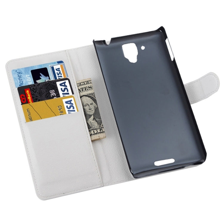 Litchi Texture Flip Leather Case with Holder & Card Slots & Wallet for Lenovo Gold Warrior S8 / S898