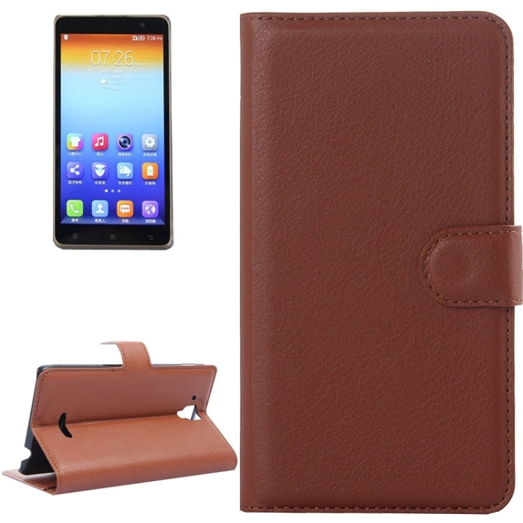 Litchi Texture Flip Leather Case with Holder & Card Slots & Wallet for Lenovo Gold Warrior S8 / S898