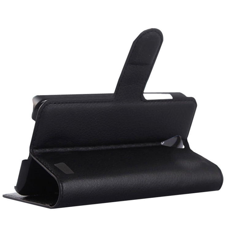 Litchi Texture Flip Leather Case with Holder & Card Slots & Wallet for Lenovo A319