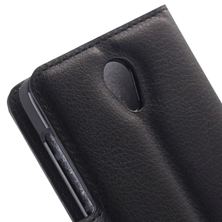 Litchi Texture Flip Leather Case with Holder & Card Slots & Wallet for Lenovo A319