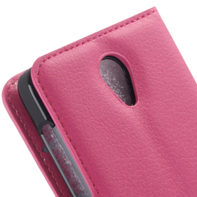 Litchi Texture Flip Leather Case with Holder & Card Slots & Wallet for Lenovo A319