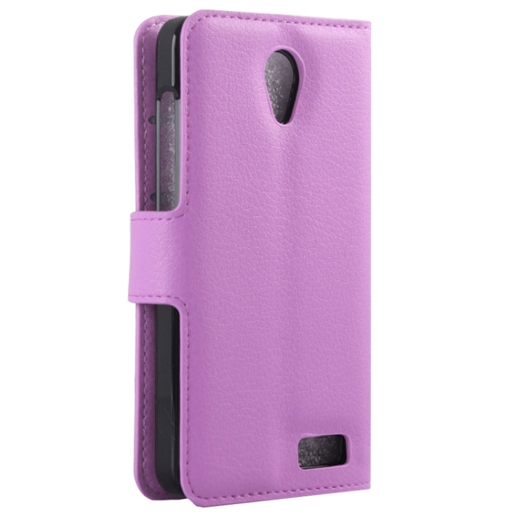 Litchi Texture Flip Leather Case with Holder & Card Slots & Wallet for Lenovo A319