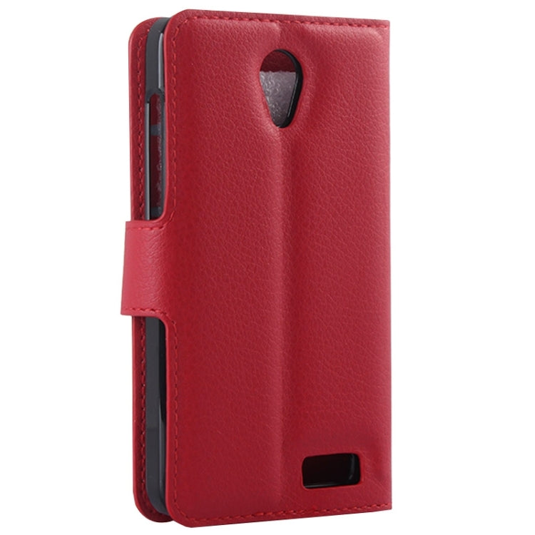 Litchi Texture Flip Leather Case with Holder & Card Slots & Wallet for Lenovo A319