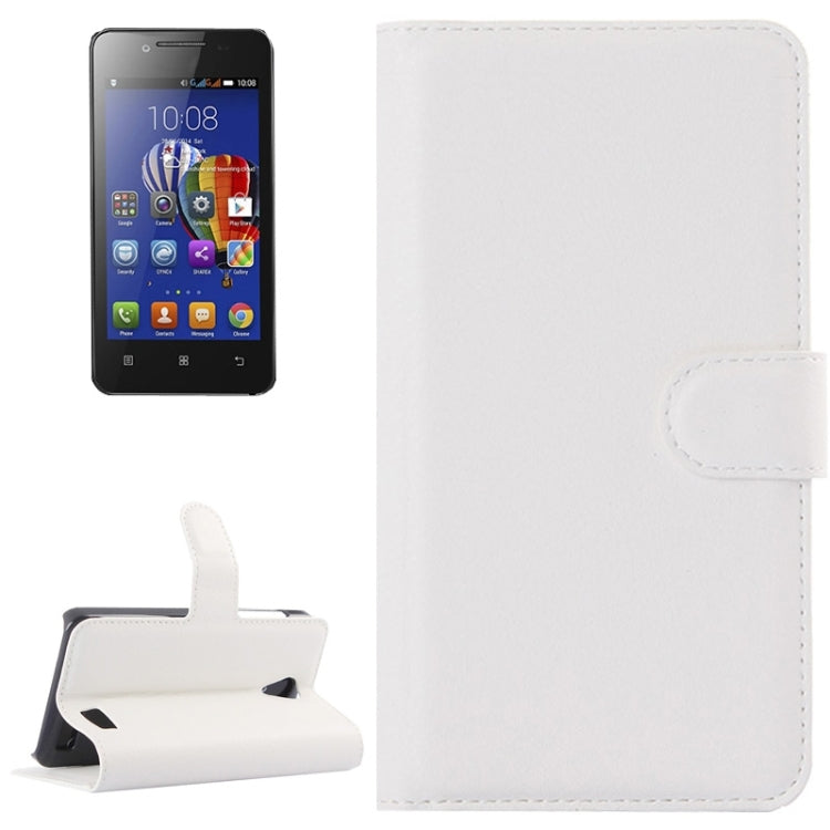 Litchi Texture Flip Leather Case with Holder & Card Slots & Wallet for Lenovo A319