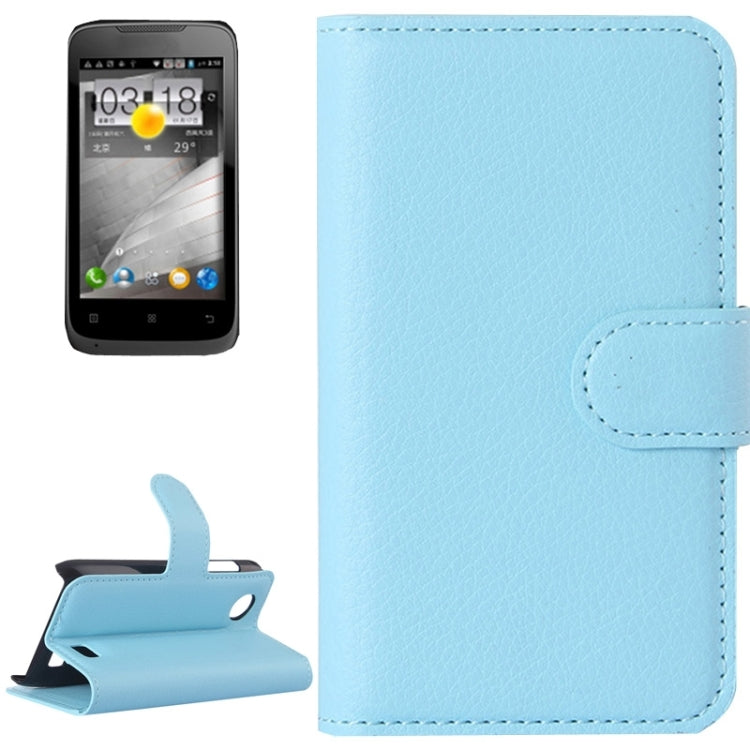 Litchi Texture Flip Leather Case with Holder & Card Slots & Wallet for Lenovo A369