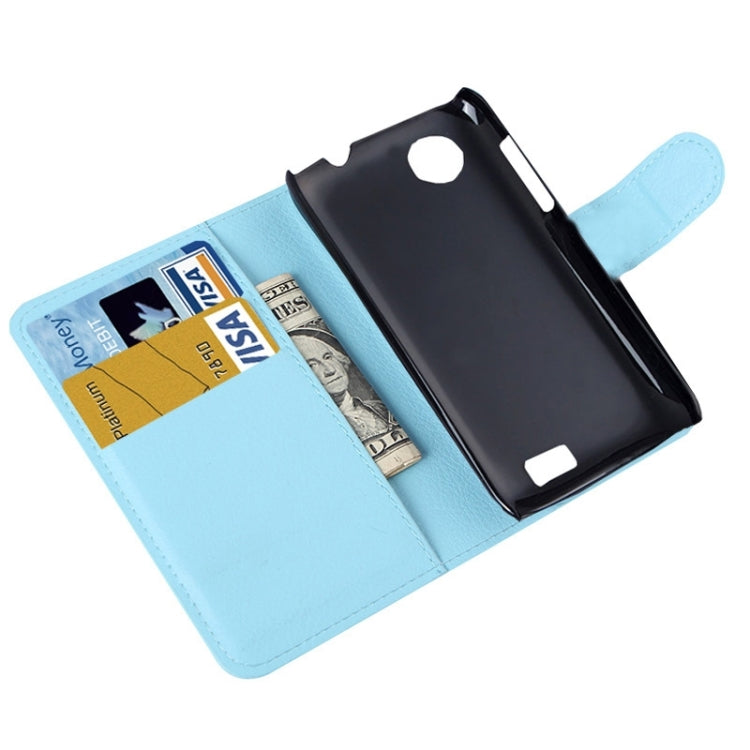 Litchi Texture Flip Leather Case with Holder & Card Slots & Wallet for Lenovo A369